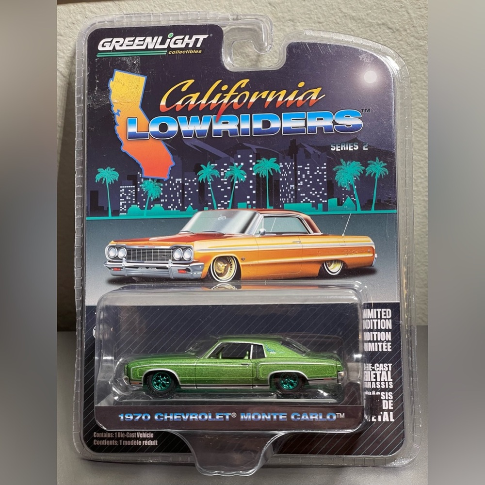 GREENLIGHT Chase 1970 Chevrolet Monte Carlo Die-Cast Model in Metallic Green